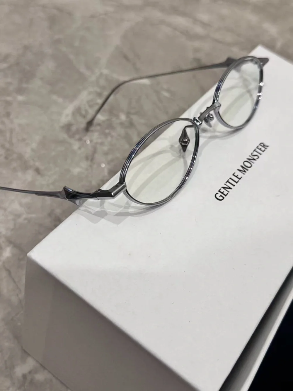 Gentle Monster BOLD Silver Oval Eyeglasses